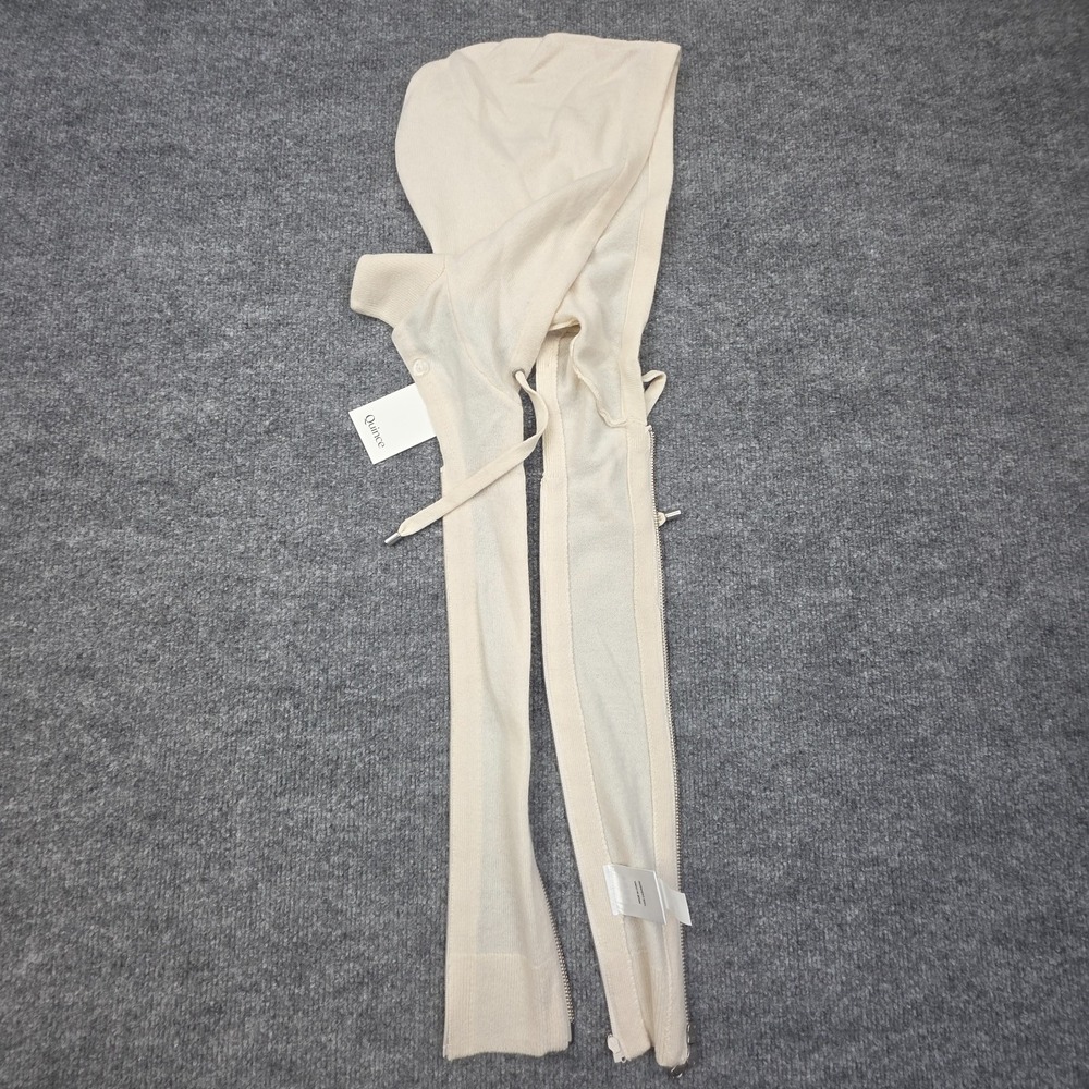 Quince Mongolian Cashmere Hoodie Blazer Insert Ivory NWT L/XL